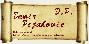 Damir Pejaković vizit kartica